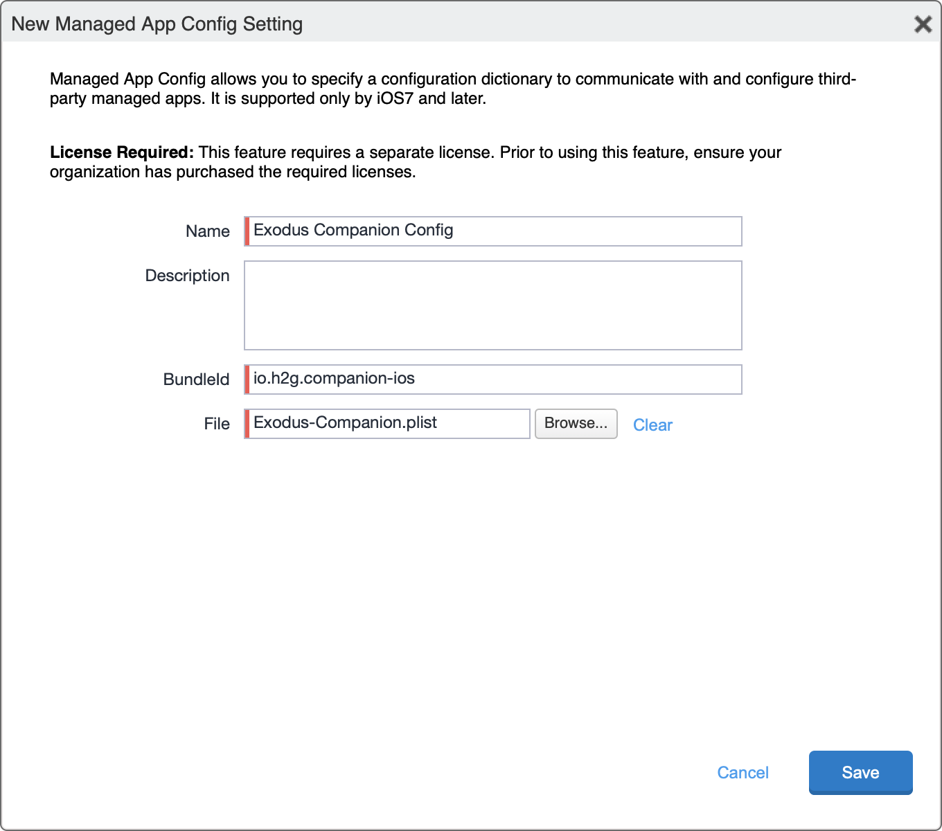 Configuring the Managed App Config